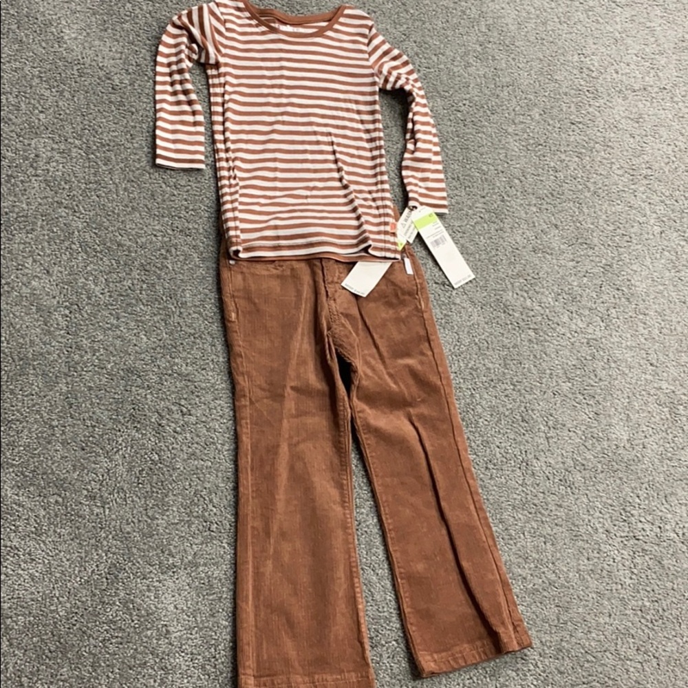 NWT! OshKosh Shirt/Corduroy Pant Set Size 4/4T